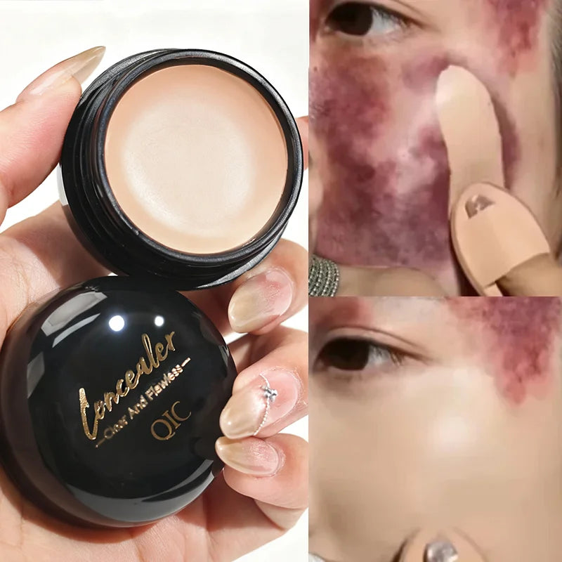 Waterproof Full Coverage Concealer for Tattoos, Scars - Natural Finish Foundation for All Skin Tones & Types Qme