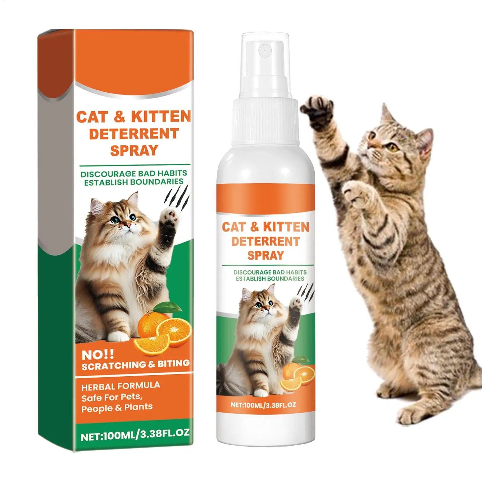 Cat No Scratch Spray 100ml Anti Scratch Furniture Protector Spray Cat Training Spray to to Keep Cats off Furniture Sofas Rugs Qme