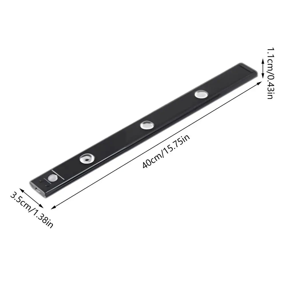 Under Cabinet Lighting LED Rechargeable Cordless 3-level Strip Shelf Qme Black China Mainland