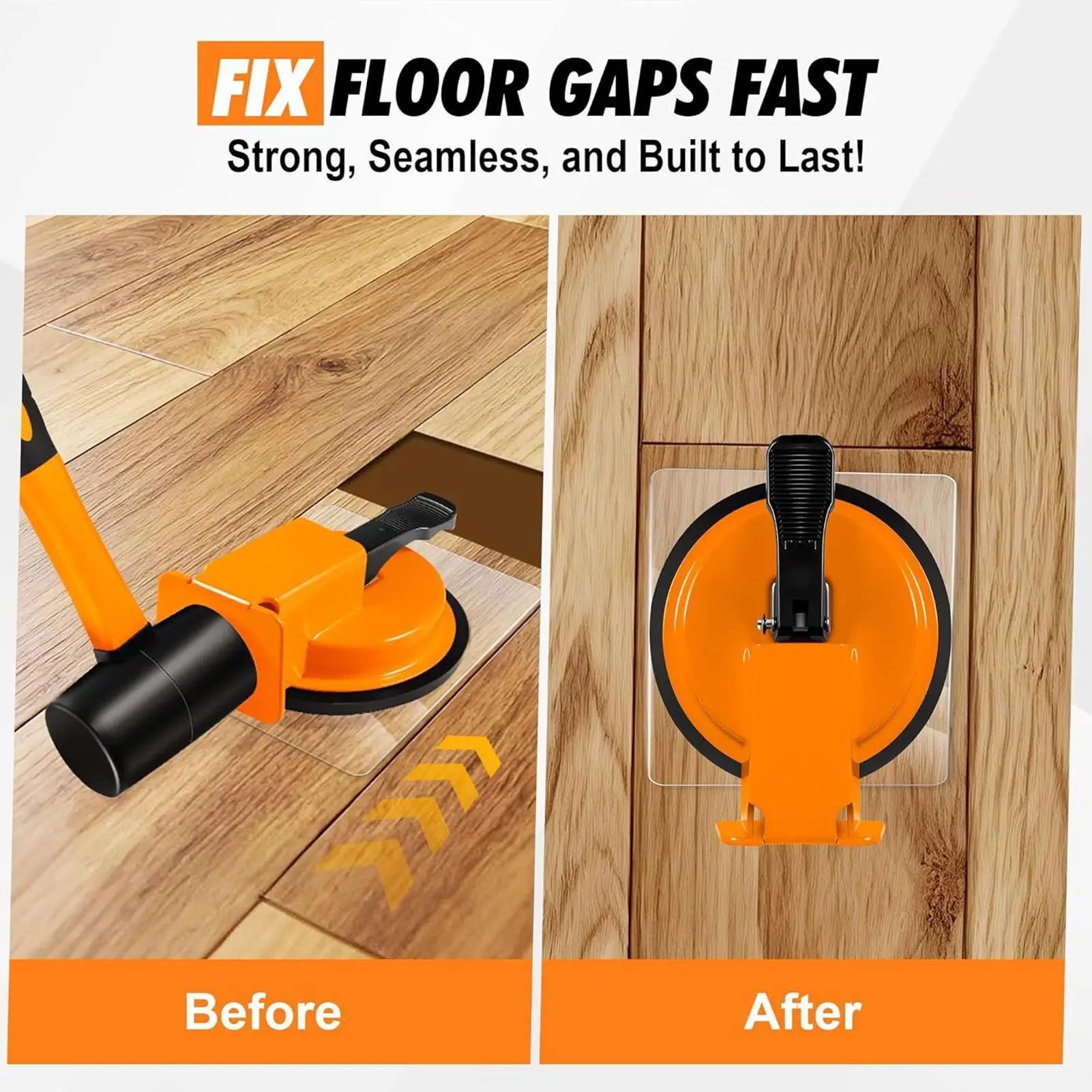 2026 Floor Crevice Fixer Tool Heavy Duty Flooring Alignment Tools with Sticky Pads Floor Plank Fixer for Home Office Apartment Qme
