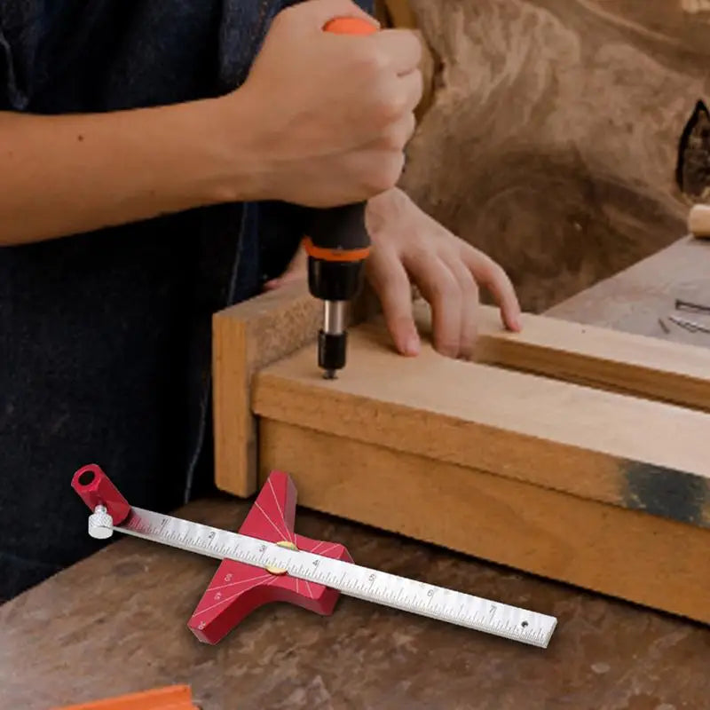 Woodworking Scriber Marking Ruler Precise Drawing Sliding Aid T Qme