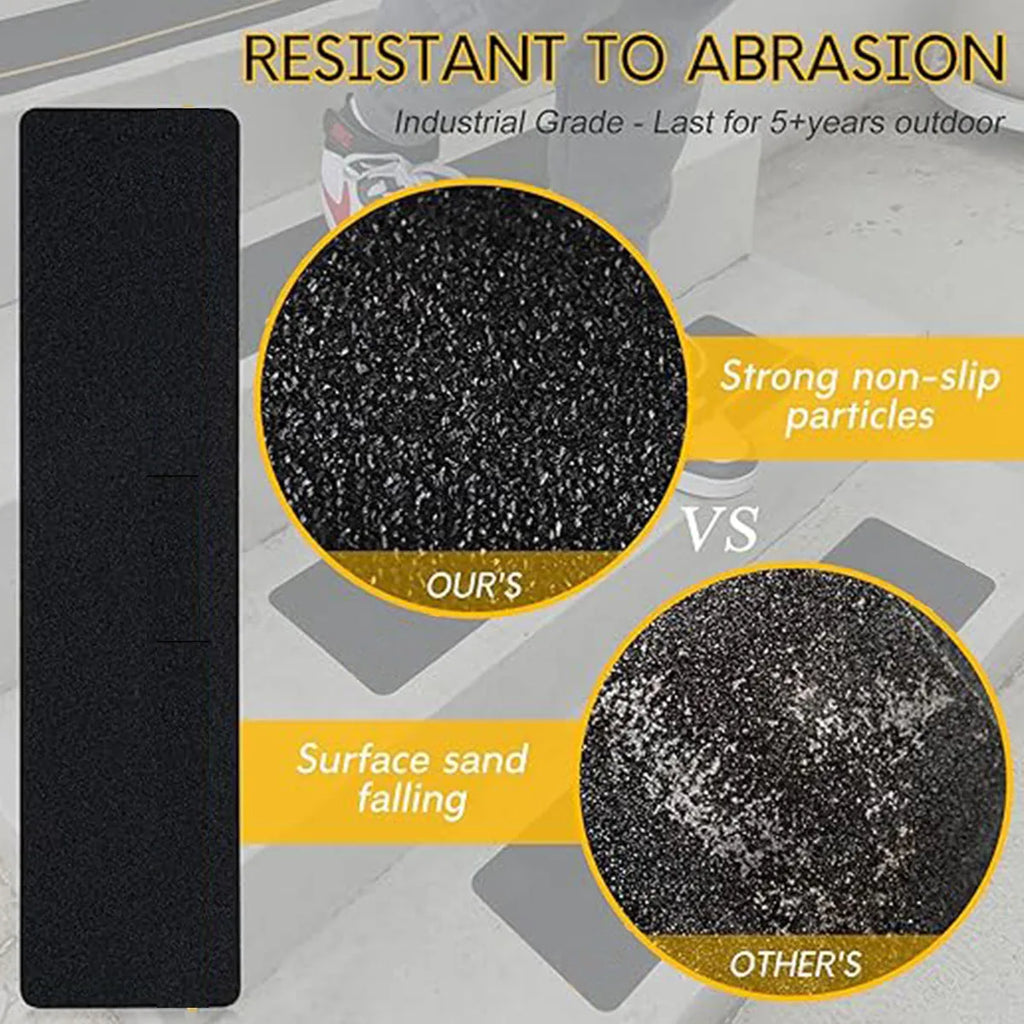 Heavy-Duty Super-Grip Non-Slip Stair Treads PEVA Anti-Slip Stair Treads for Enhanced Safety - Wear-Resistant Outdoor Step Tape Qme
