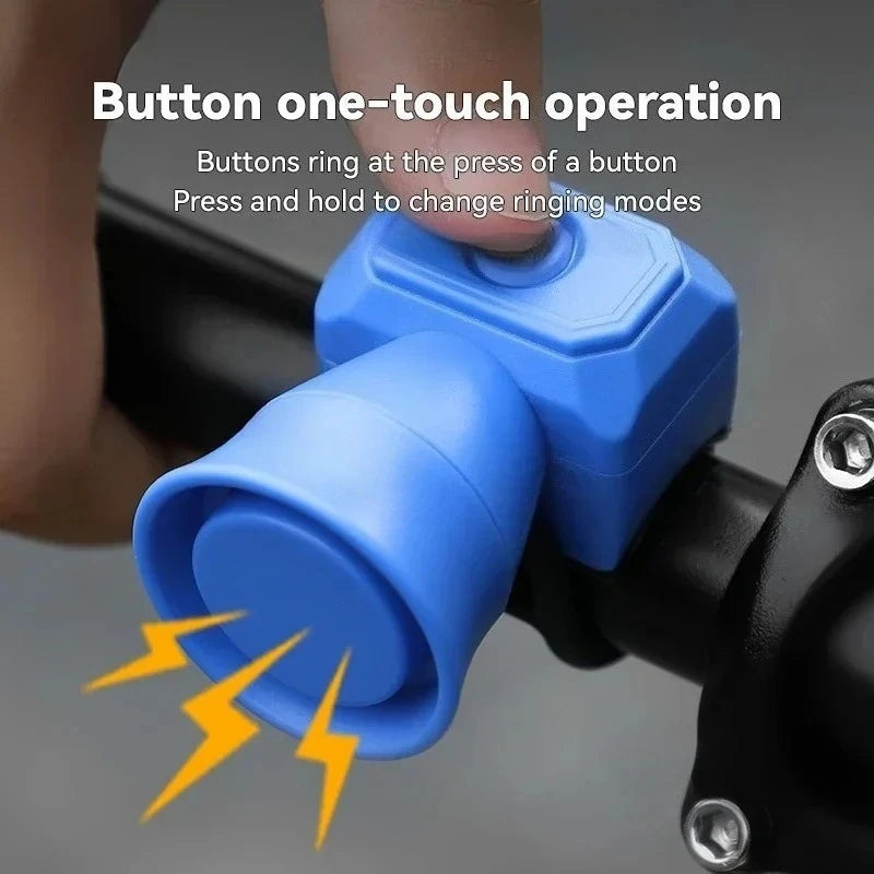 Bicycle Horn Mountain Bike Mini Waterproof Electronic Bike Bell Riding Equipment Children's Scooter Accessories Qme