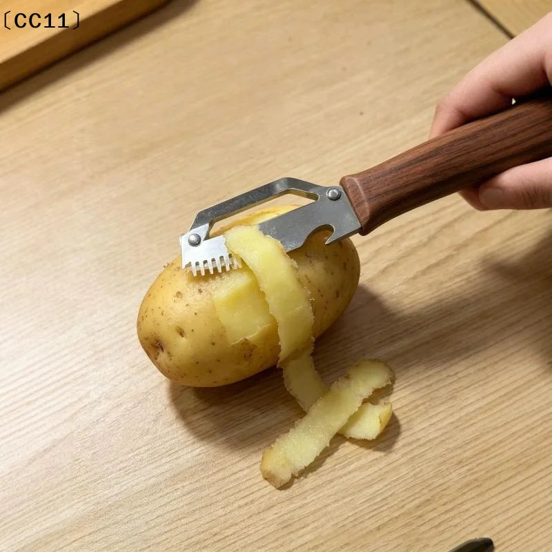 Multifunctional Kitchen Peeler Stainless Steel Scallion Slicer Fruit Qme