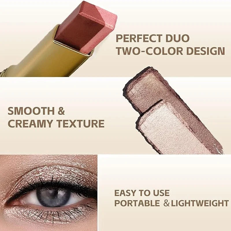 Double Eye Shadow Stick Naturally Tinged Not Easy Mottle Off Makeup Qme