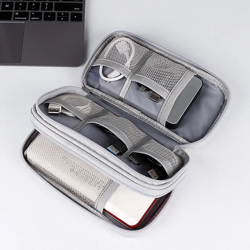 Travel Portable Digital Product Storage Bag USB Data Cable Organizer Headset Cable Bag Charging Treasure Box Bag Qme