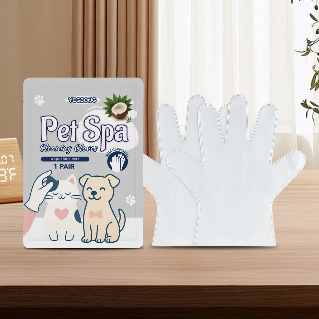 Pet Cleaning Gloves Quickly Cleaning Pet Paws Gentle Grooming of Pet Hair Eliminate Odors Portable Pet Cleaning Wipes Skin Care Qme