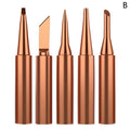 5Pcs I+B+K+2.4D+3C soldering iron pure copper 900M soldering iron head set inside hot bare copper electric soldering iron tip. Qme B