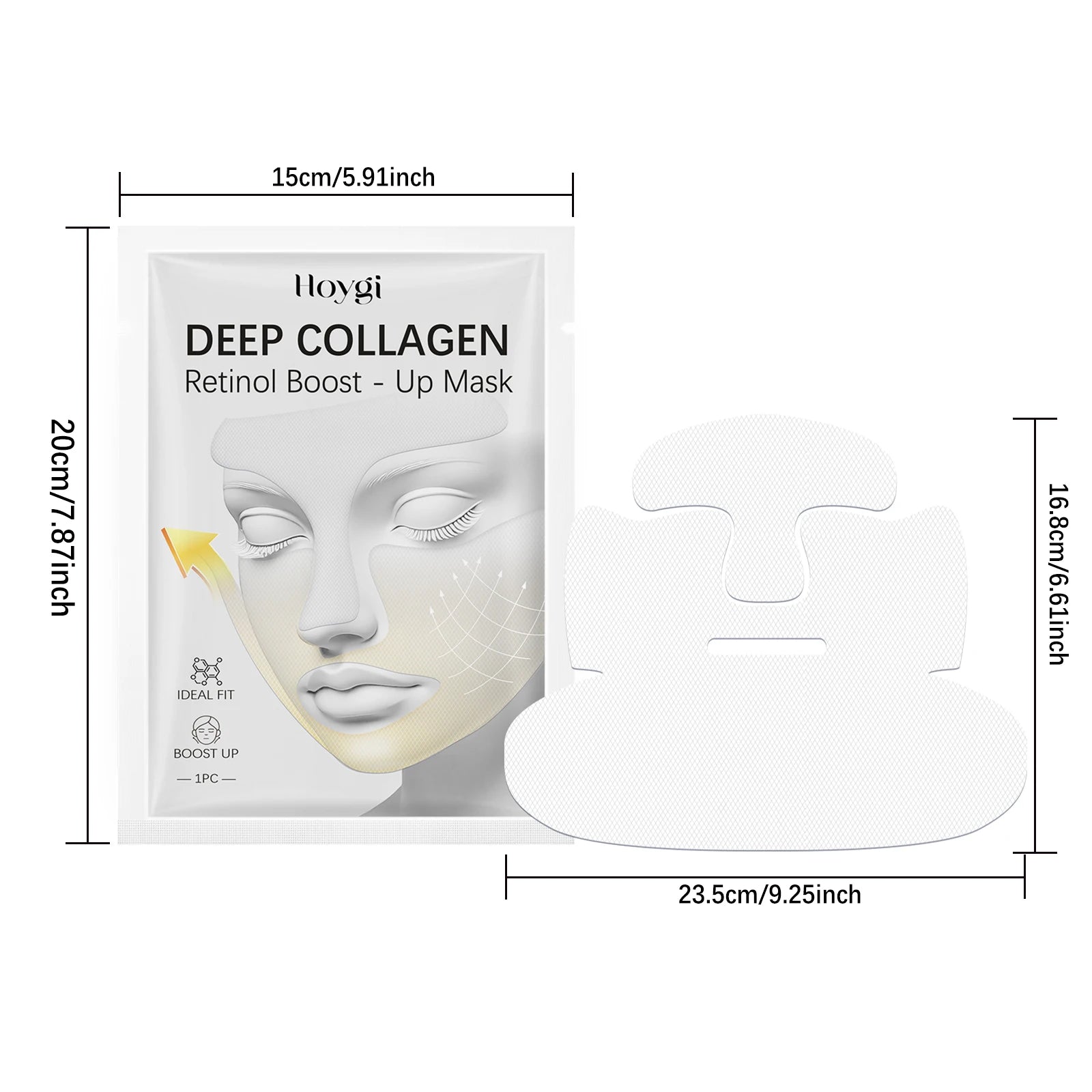 1/5/10Pcs Portable Deep Collagen Mask Moisturizing Firming Nourish Pore Shrinking Smooth Brightening Skin Retinol Boost-Up Mask Qme