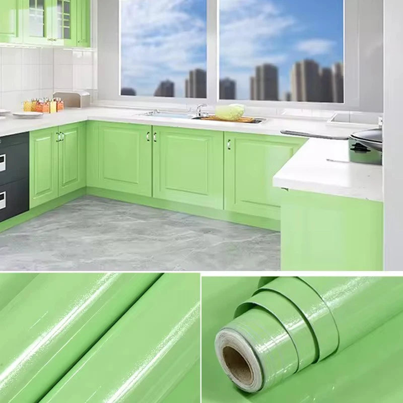 Shiny Green DIY Decorative Film PVC Self Adhesive Wall Paper
