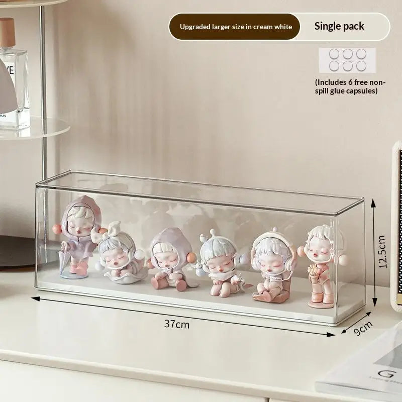 Storage Box Stackable Dustproof Rack Acrylic Doll Collectible Display Qme A