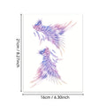 1 pc "Soaring Desire" hip tattoo sticker for women. Vibrant, sexy design ideal for fashionable neck art or scar cover-up. Realis Qme PT-4