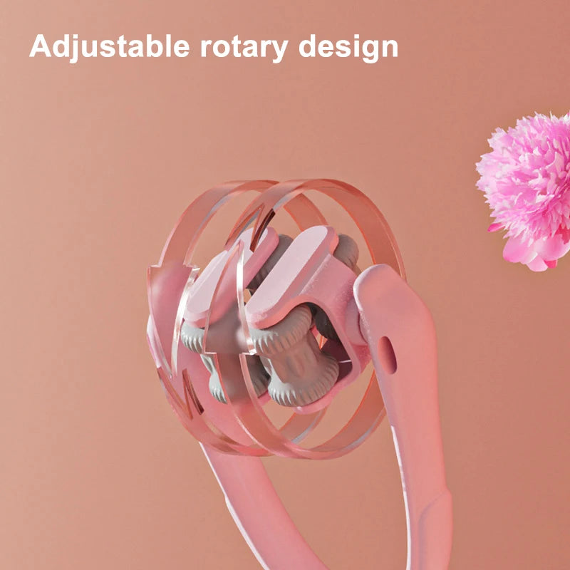 Portable Finger Joints Massager Elastic Handle Dual-row Roller Design Qme