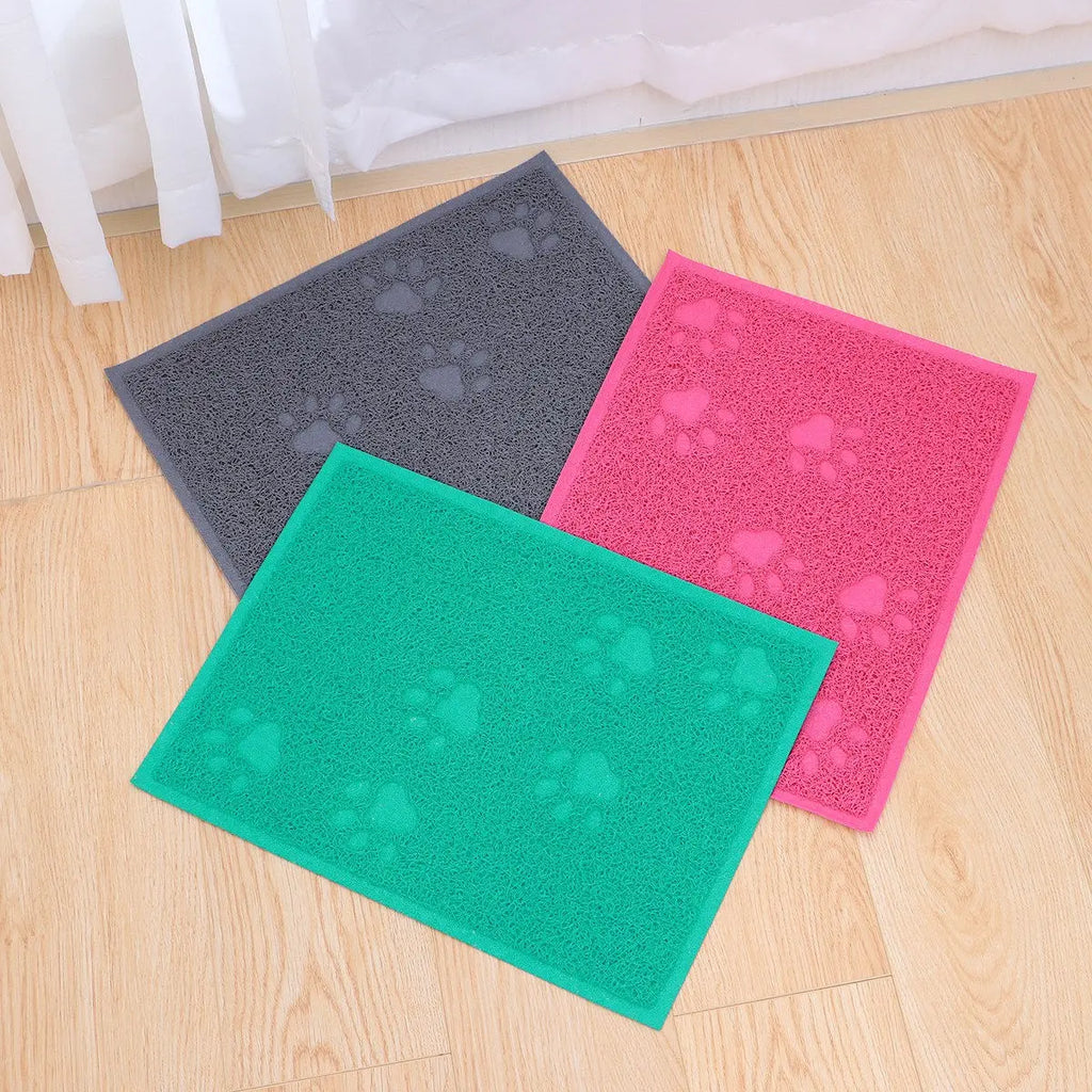 30x40cm Cat Litter Mat Heavy Duty PVC Non-Slip Mat for Cats Dogs Easy Clean Water Resistant Pet Cleaning Carpet Qme