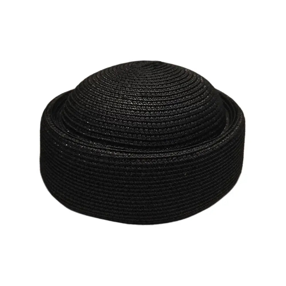 Round Raffia Straw Hats Women's Hat Summer Sunscreen Outdoor Qme C One size
