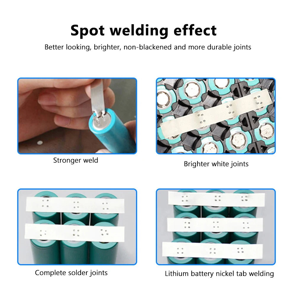 Copper Spot Welding Pen Handheld Welder Spot Welding Pin Adjustable DIY Solder Pin Antioxidant Fire Prevention for 18650 Battery Qme