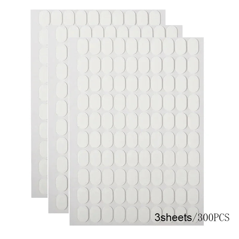600PCS Nail Double-Side Adhesive Tape for Nails Tips Holder Traceless Transparent Manicure Strip False Nails Display Stand Tools Qme 300PCS