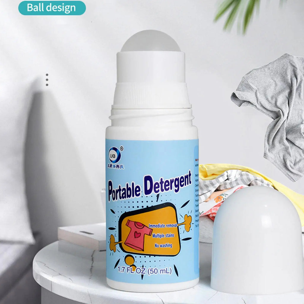 50ml Clothing Stain Removal Rolling Bead Portable Washing-Free Emergency Fast Clear Cleaner for Small Greasy Filth on T-Shirt Qme