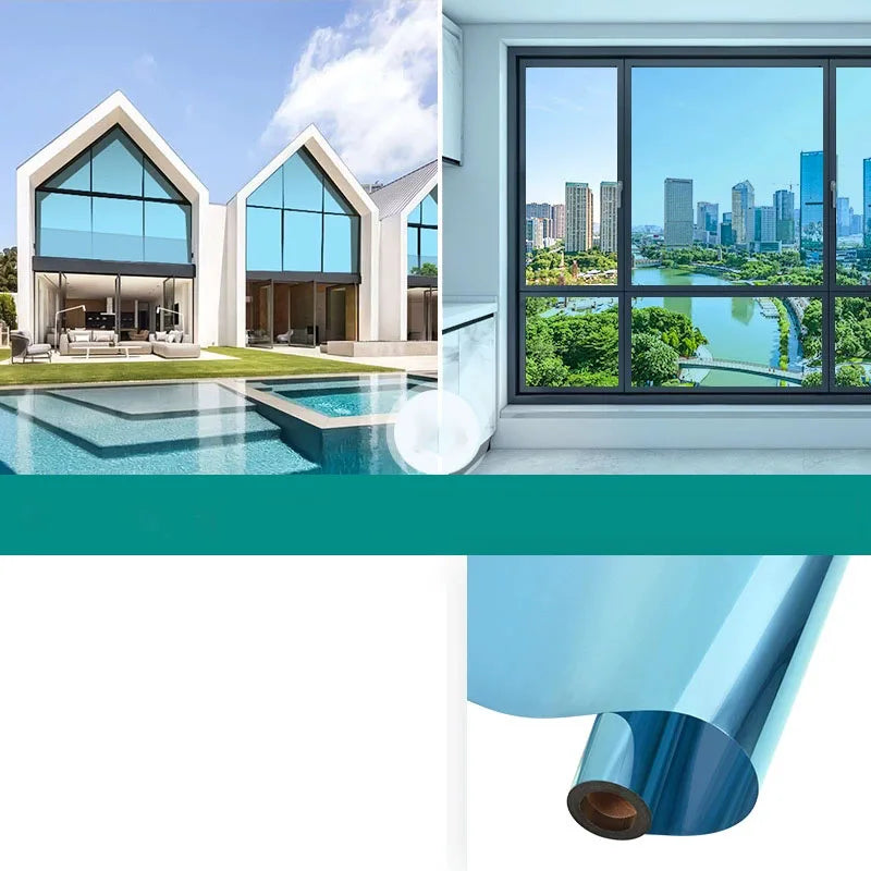 Household Insulated Glass Film Windows Balconies Privacy Protection Sun Protection One-Way Mirrors Window Film Stickers Qme A 40x100cm