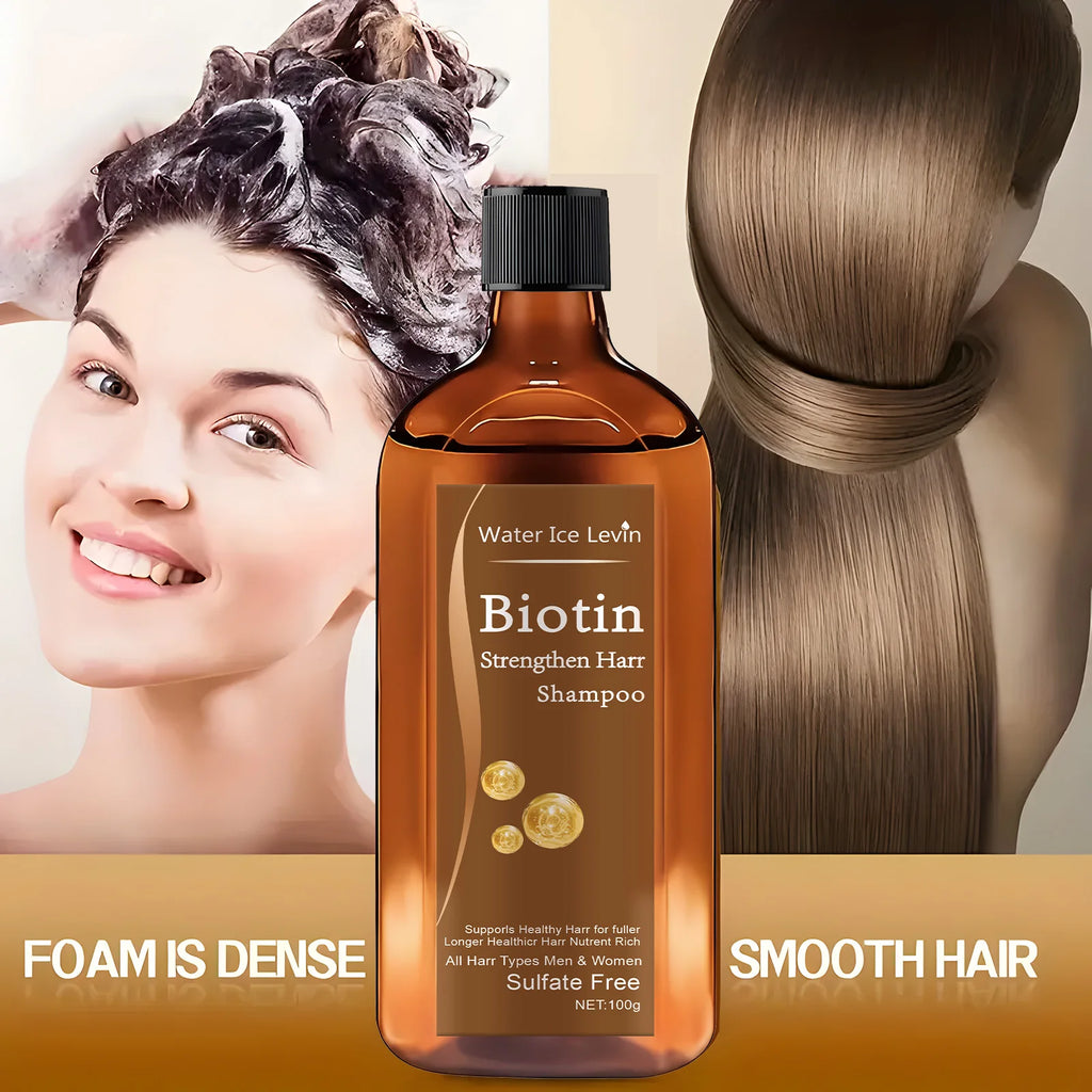 Biotin hair Growth shampoo anti-hair loss treatment for men and women rapid thickening and re-oil beauty health Qme