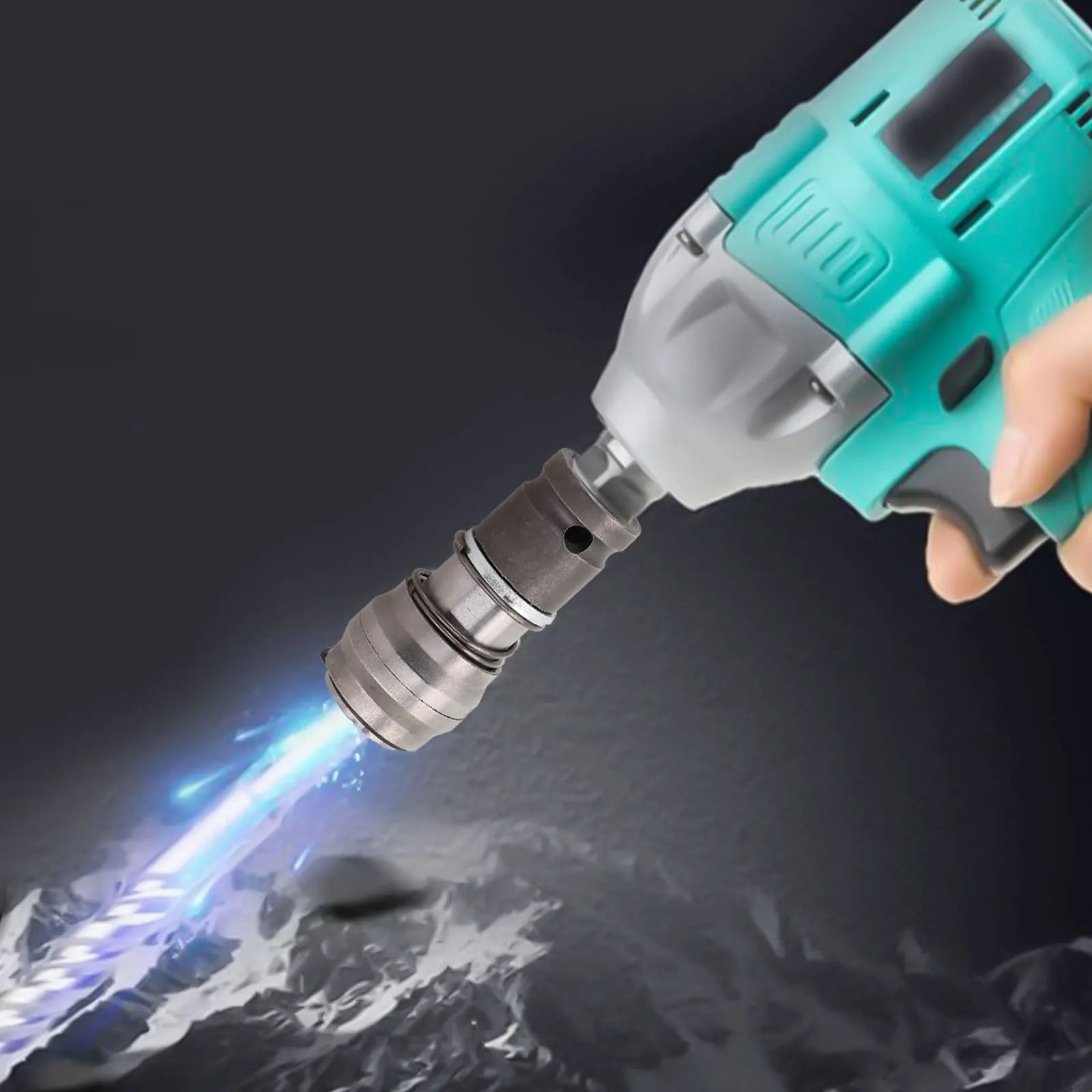 1 X Electric Hammer Conversion Adapter For Drill Holes In Walls Bricks Round/Square Handle Electric Charging Wrench Accessories Qme