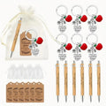 Teacher Appreciation 6sets Bamboo Pen Keychain Thank You Card Bag Qme 6 Sets