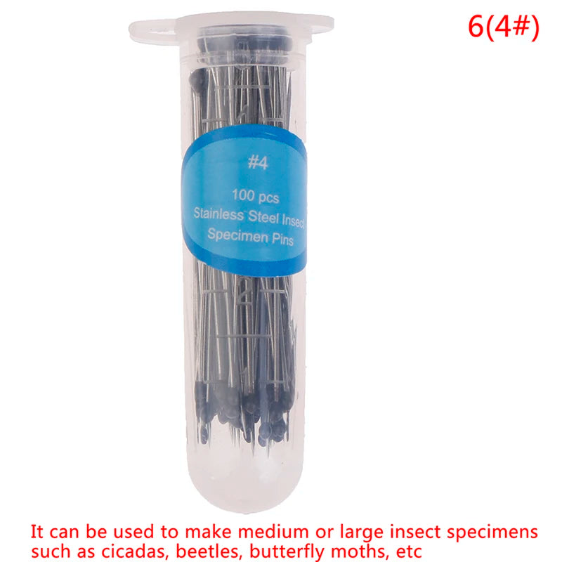 100pcs Stainless Steel Insect Pins Specimen Pins For School Lab Education Wholesale Qme 64