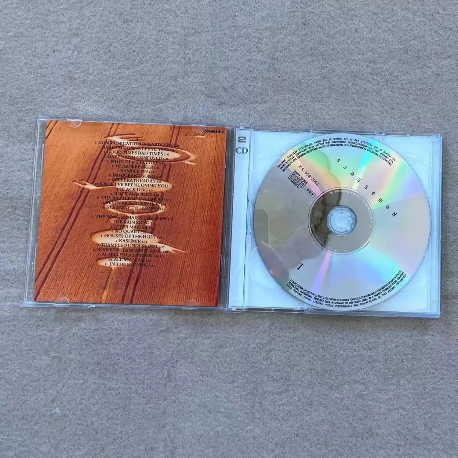 Classic Rock Remastered Compilation CD, Abstract Totem Art Cover, High-Fidelity Audio Disc for Music Fans, Home & Car Use Qme