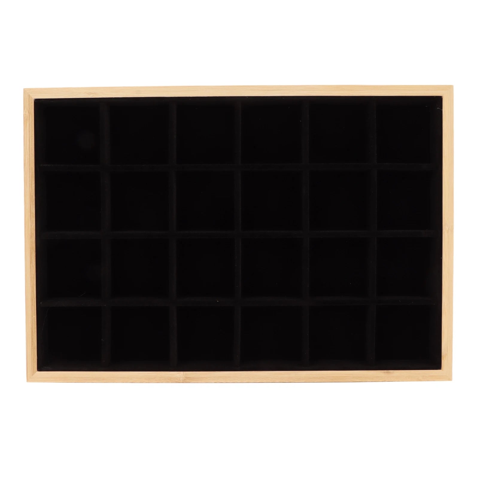Jewelry Storage Display Trays Multipurpose 24 Grids Jewelry Tray for Ring Earring Bangle Bracelet Necklace Qme black