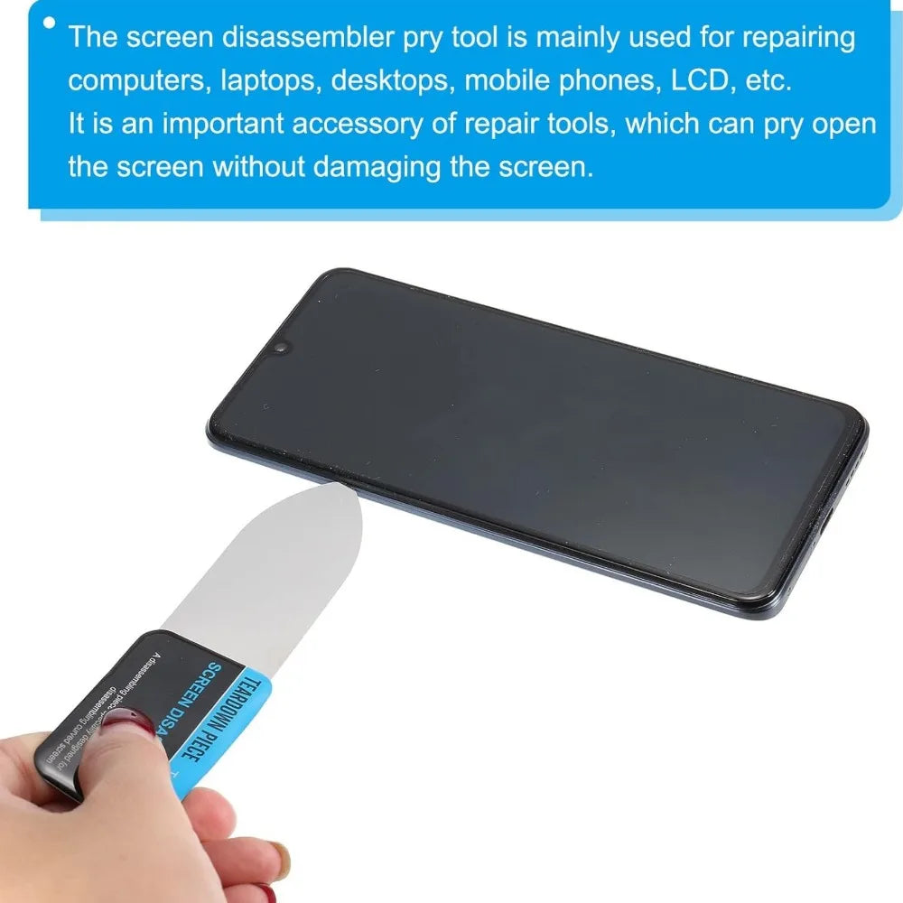 1/2/3Pcs Mobile Phone Curved LCD Screen Spudger Opening Pry Card Tools Stainless Steel Thin Flexible Mobile Phone Repair Tools Qme