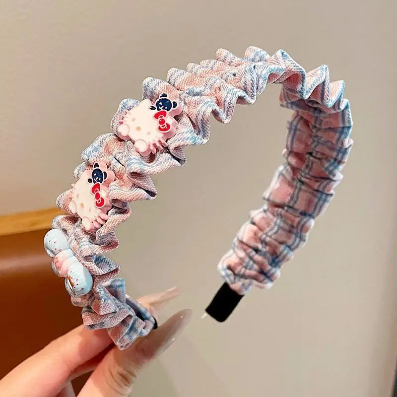 Hello Kitty Kuromi Lace Ruffled Headband Perfect Accessory Students Qme 10