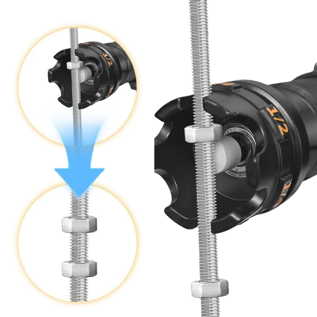 Metal Nut Zipper Drill Attachment For Fast Nut And Bolt Removal Nut Remover Bolt Extractor Tool For Conduit Racks Socket Wrench Qme