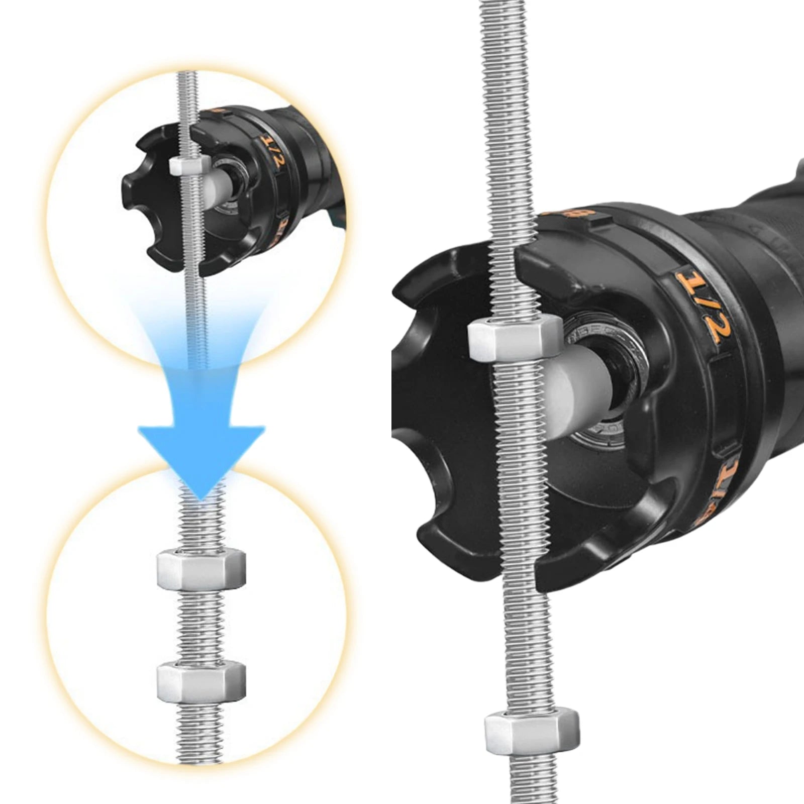 Metal Nut Zipper Drill Attachment For Fast Nut And Bolt Removal Nut Remover Bolt Extractor Tool For Conduit Racks Socket Wrench Qme