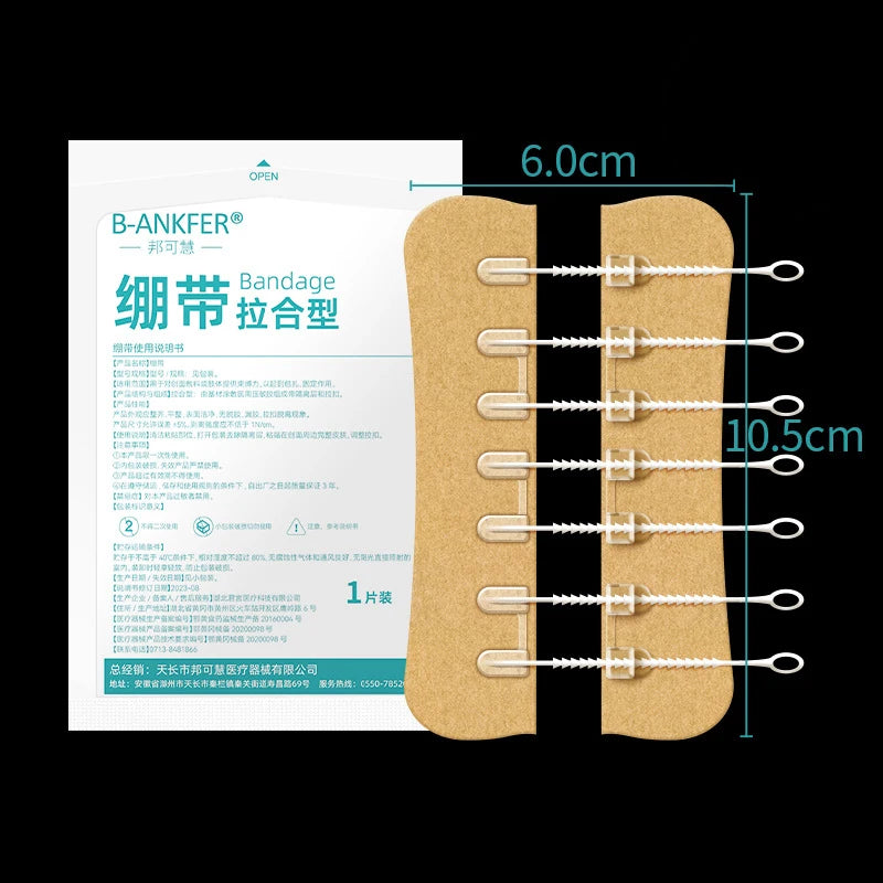Zipper Tie Wound Closure Patch Sutureless Quick Hemostatic Instant Qme 4