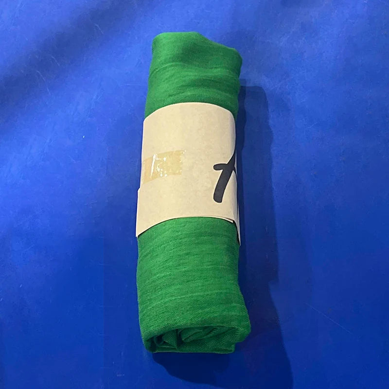Women Native Windproof Scarf Shawls Wraps Solid Cotton Warm Scarves Qme Grass green