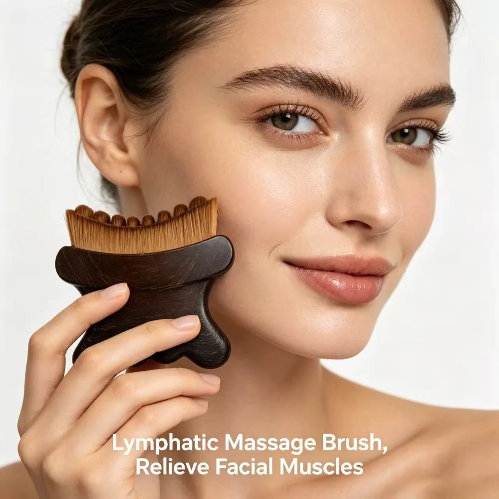Lymphatic Contour Face Brush Facial Sculpting Anti Puffiness Tool Qme