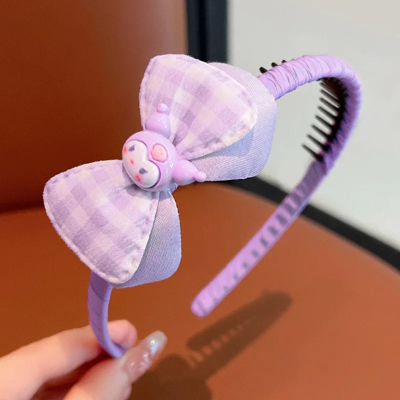 Hello Kitty Kuromi Hair Accessories Adorable Cute Headbands Versatile Qme 6