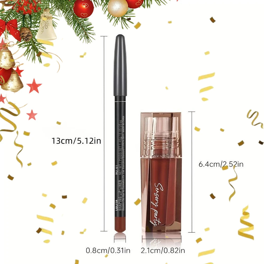 Moisturizing Waterproof Lip Gloss Liner Pen Non-stick Cup Bright Qme