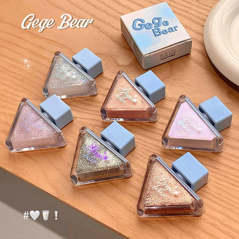 Gege Bear Glazed Eyeshadow Liquid Pearlescent Glitter Brightens Qme