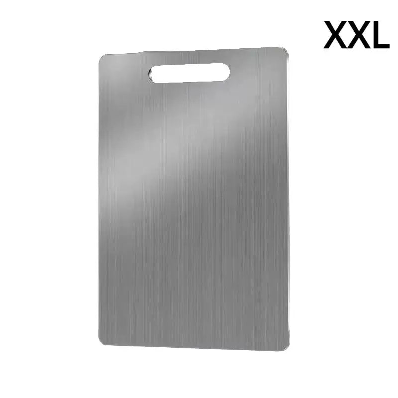 Stainless Steel Double Sided Cutting Boards Perfect Everyday Cooking Qme Silver E