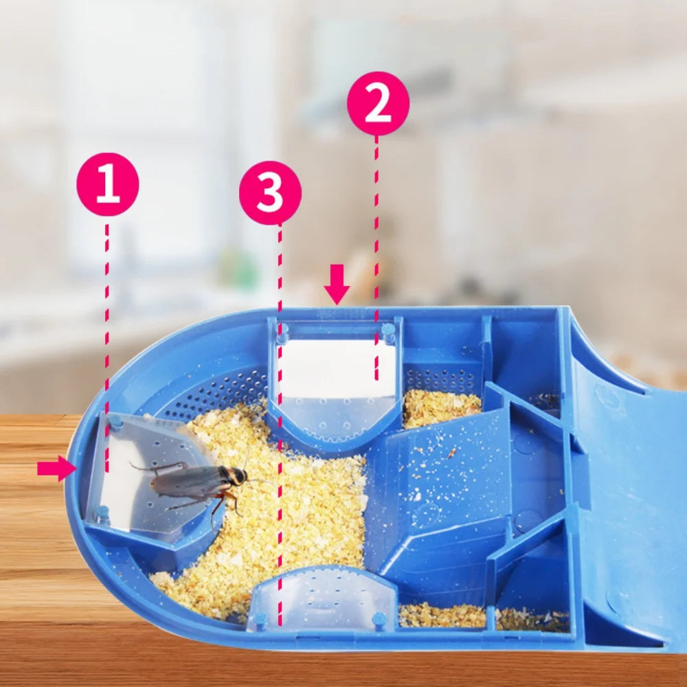 High-quaity Cockroach Trap Box Mini Car Shaped Roach Catcher Physical Baits Killing Cockroach Box Household Cleaning Tool Qme