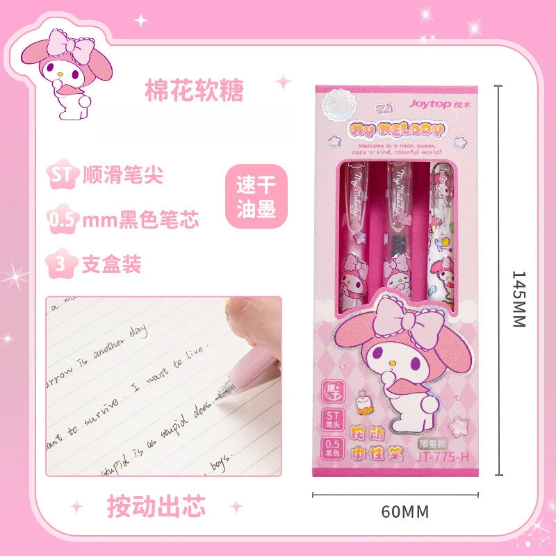 Hello Kitty Cotton Candy Push-button Ballpoint Pen Black Ink Smooth Qme 2 0.5mm