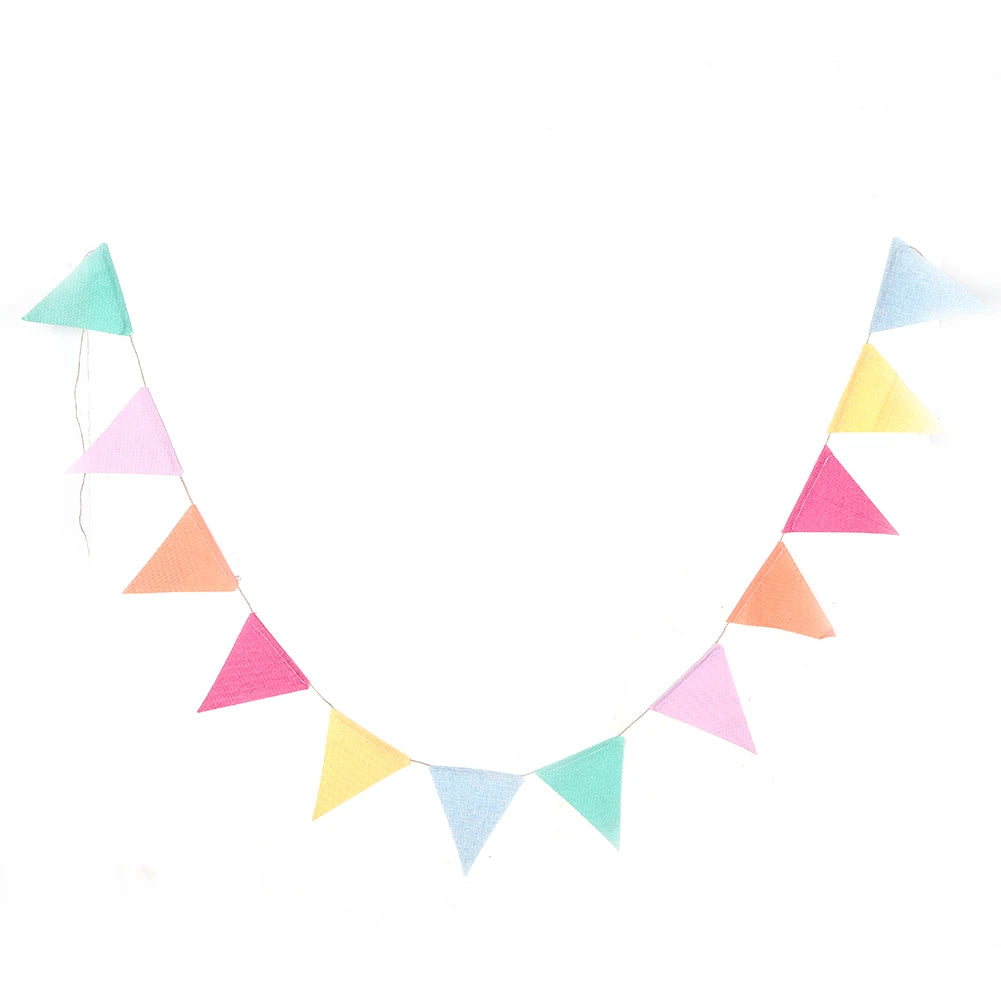 Multicolor Bunting Wedding Bunting Colorful Flag Double Side Colorful Flag Pennants Multicolor Bunting for Celebration Qme