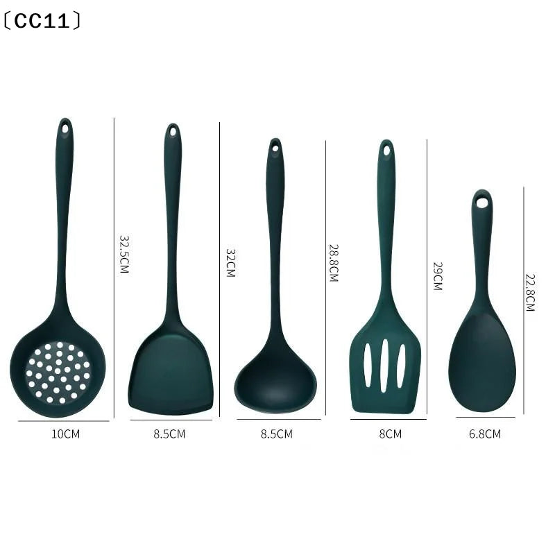 Silicone Kitchenware Soup-spoon Spatula Colander Spoon Kitchen Qme