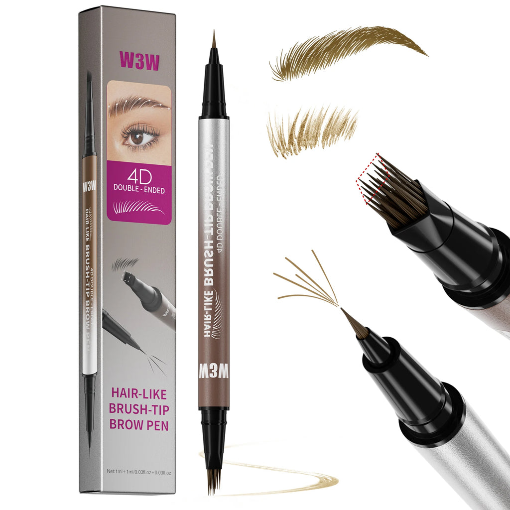 Velvet Wild Eyebrow Pencil Square Angled Brush Multifunction 3D Brow Dye Cream Hairline Anti-smudge Waterproof Eyebrow Tint Pen Qme W680-1