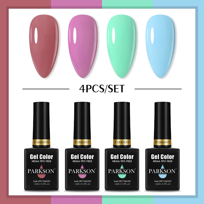 PARKSON Macaroon Series Gel Nail Polish LED UV Summer Solid Semi