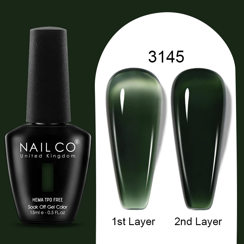 Nailco Jelly Gel Nail Polish Transparent Varnishes 44 Colors Red Pink Qme 3145