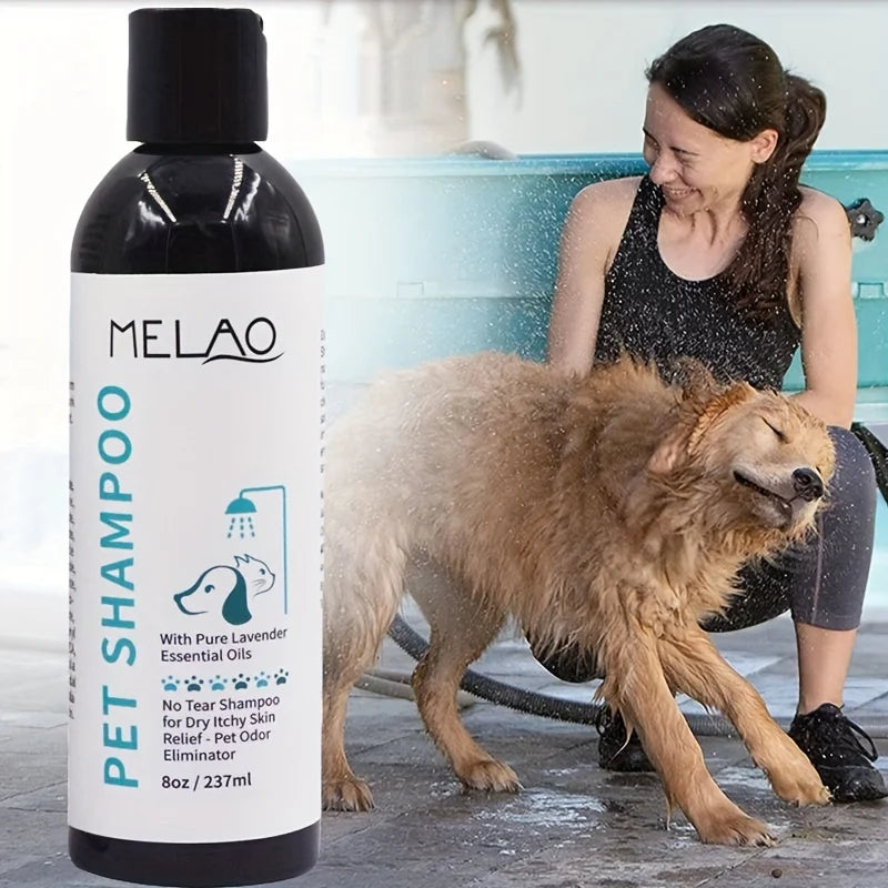 Melao Natural Pet Accessories Shampoo Puppy & Kitten Dog Shampoo Dry Skin & Itch Relief Pet Shampoo for Dogs Qme
