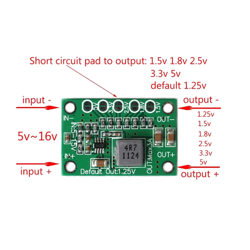 DC Voltage Regulator Step Down Power Supply Module 5-16V 1 25V 5V 8V Qme
