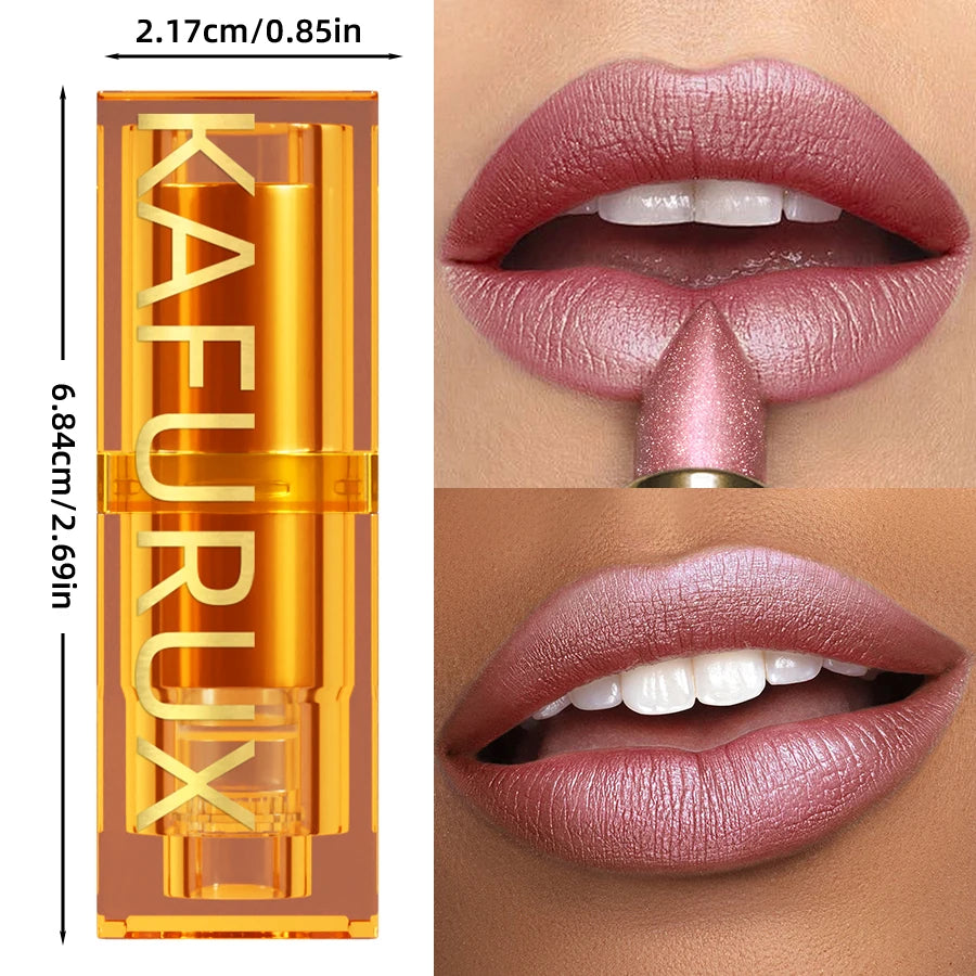 16 Colors Metallic Glitter Shiny Lipstick Lip Tint Waterproof Senior Qme
